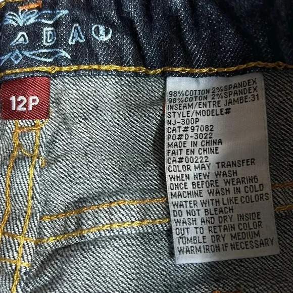 Nevada jeans ,women 12  petite. NWT,dark blue ,vintage ?,denim ,cottagecore. - Picture 7 of 13